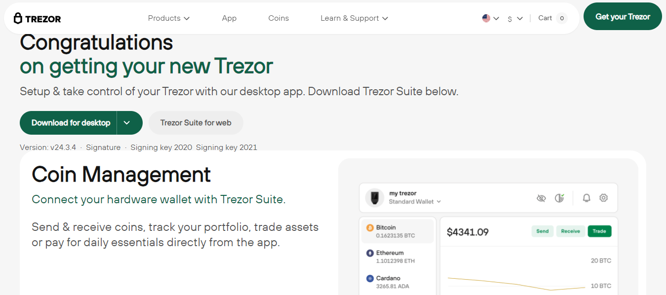 trezor.io/start